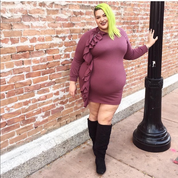 Fashion Nova Dresses & Skirts - Fashion Nova Mauve Sweater Dress 3X